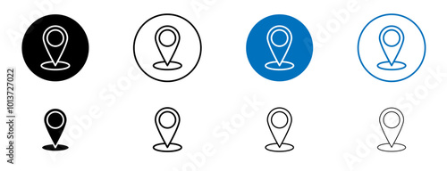 Navigation pin icon in vector format