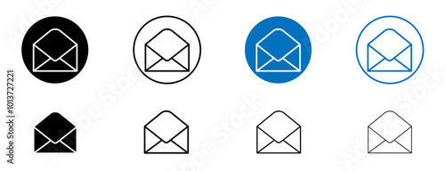 Open envelope icon in vector format