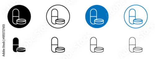 Pill icon in vector format