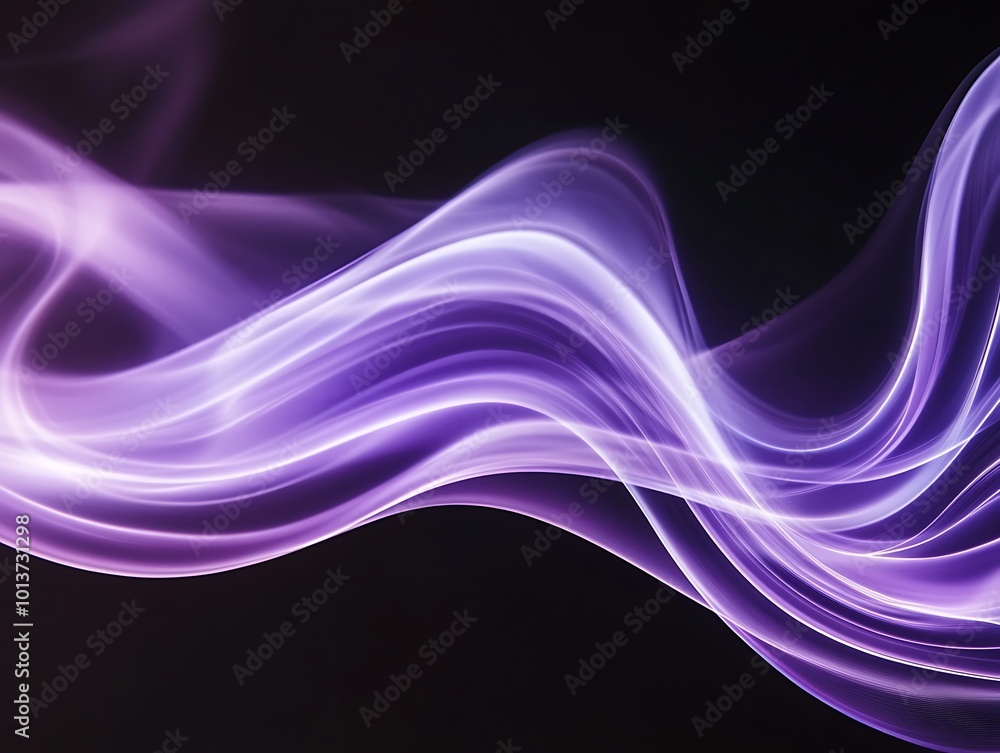 Abstract purple and white smoke swirls on a black background. Abstract purple and white smoke swirls on a black background.