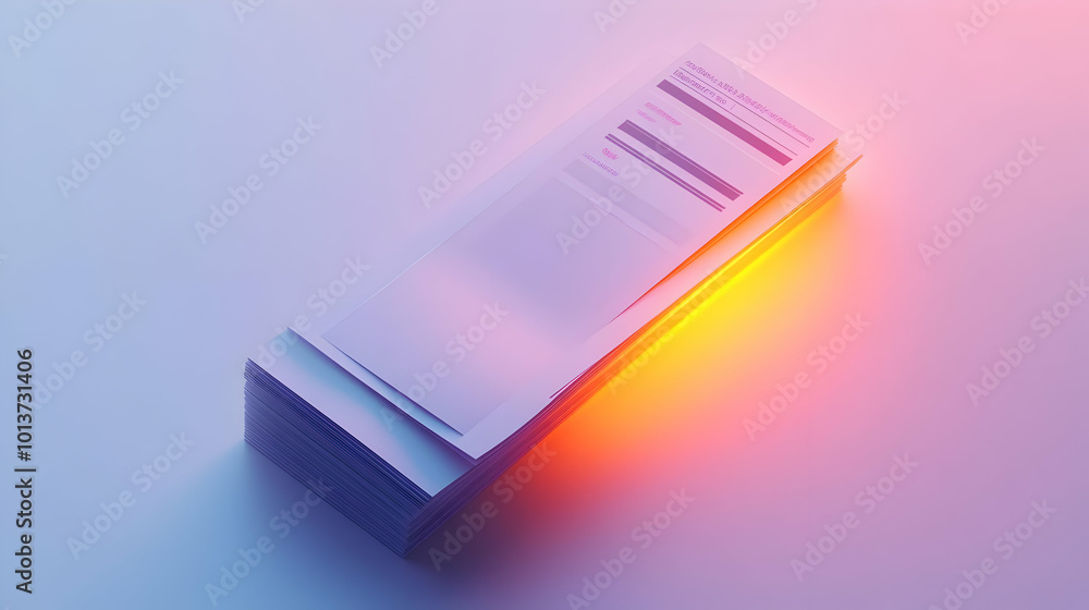 3D Isolated Shopping Receipt with Glowing Cyber Monday Sale Details on Clean White Background for Retail Infographics 3D Isolated Shopping Receipt with Glowing Cyber Monday Sale Details on Clean White Background for Retail Infographics