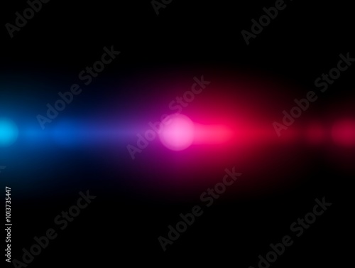 Abstract background with blue and pink light streaks on black.