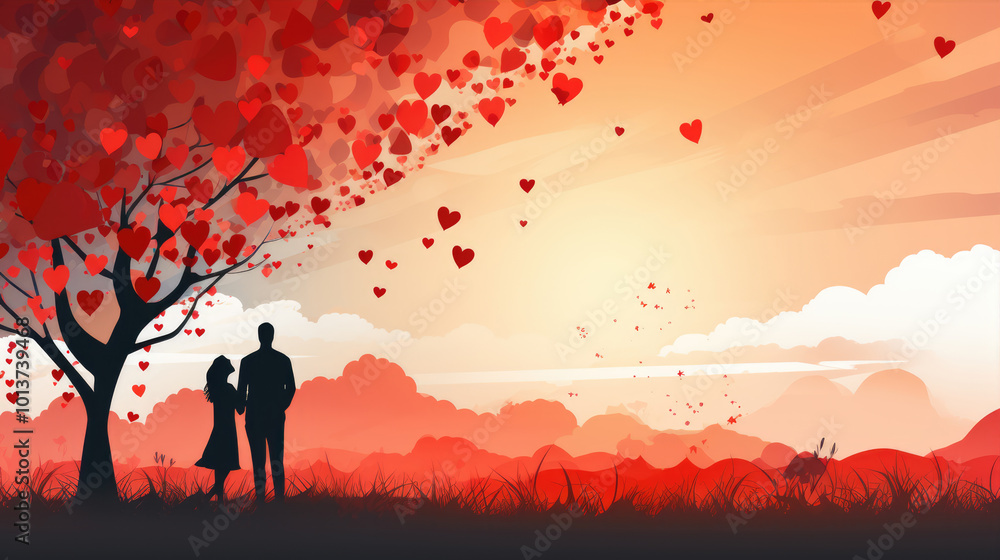 generated illustration of a picture of daughter walks with his father on father's day generated illustration of a picture of daughter walks with his father on father's day
