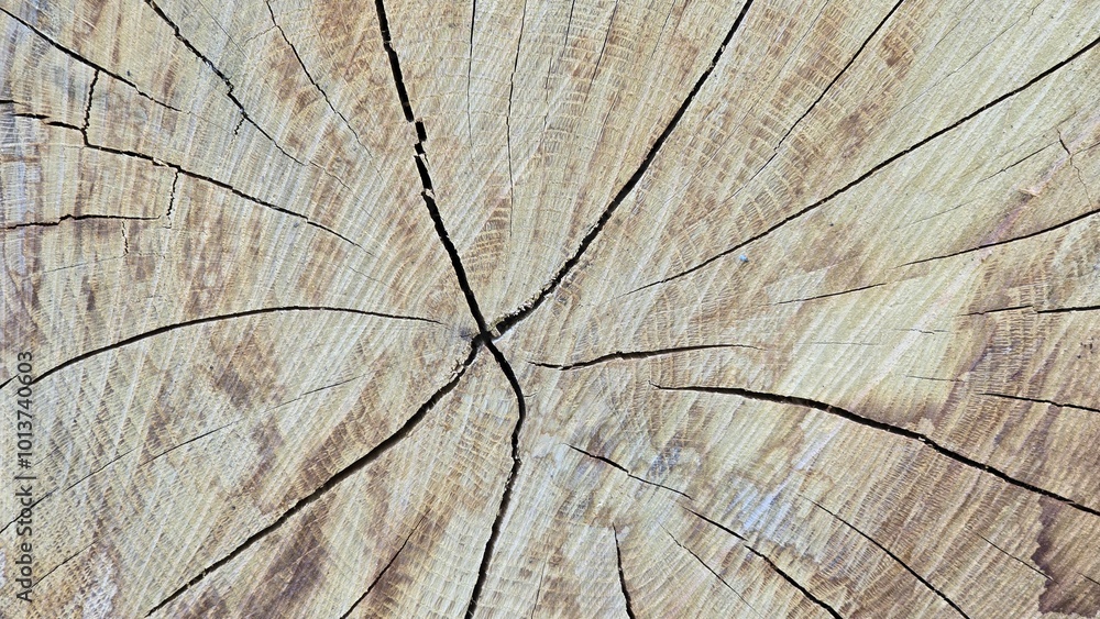 section rondin de bois clair en gros plan avec texture et fentes section rondin de bois clair en gros plan avec texture et fentes