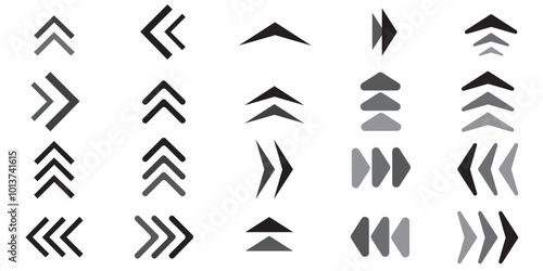swipe up icon set , arrow icon , vector illustration on a white background 