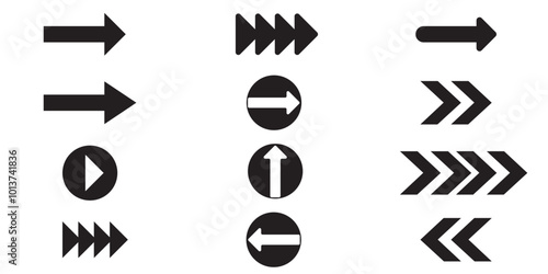 set of swipe up arrows, different black arrows symbol, scroll or swipe up arrows,
