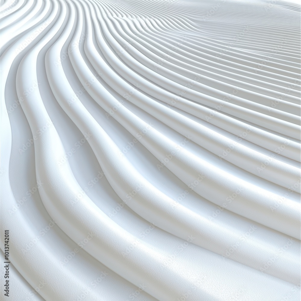Fototapeta premium White Curved Abstract Background