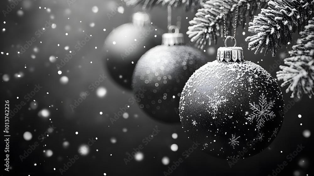 A striking black and white Christmas background with minimalistic design, featuring festive elements such as Christmas trees, snowflakes, and subtle holiday patterns. This image is perfect for elegant A striking black and white Christmas background with minimalistic design, featuring festive elements such as Christmas trees, snowflakes, and subtle holiday patterns. This image is perfect for elegant