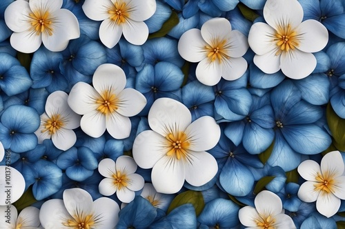 blue and white flowers