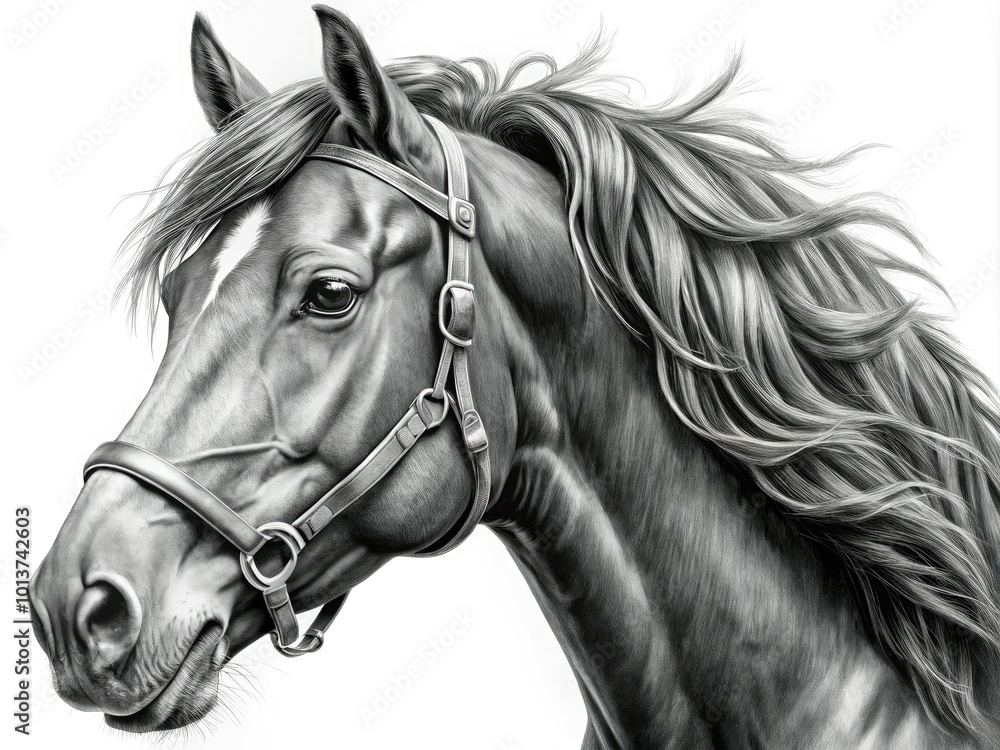 Elegant horse head clip art in black and white, designed for artistic expression. A versatile illustration suitable for diverse creative projects and visual designs. Elegant horse head clip art in black and white, designed for artistic expression. A versatile illustration suitable for diverse creative projects and visual designs.