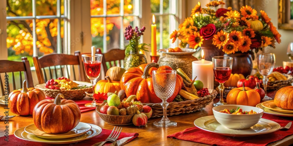 Elevate your Thanksgiving with beautiful decorations and cheerful table arrangements, setting the scene for a joyful celebration full of gratitude and warmth. Elevate your Thanksgiving with beautiful decorations and cheerful table arrangements, setting the scene for a joyful celebration full of gratitude and warmth.