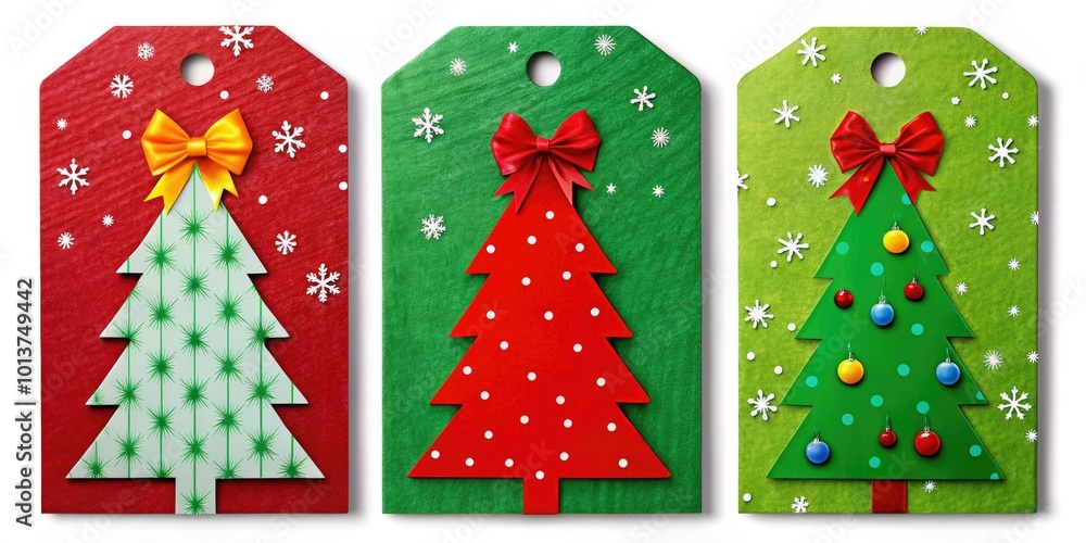 Fototapeta premium Free Printable Christmas Gift Tags for Holiday Wrapping and Festive Gift-Giving Celebrations