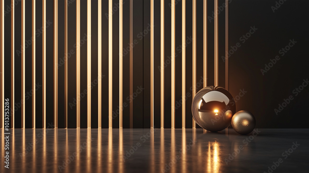 Simple and sophisticated New Year theme, elegant geometry with soft glows
