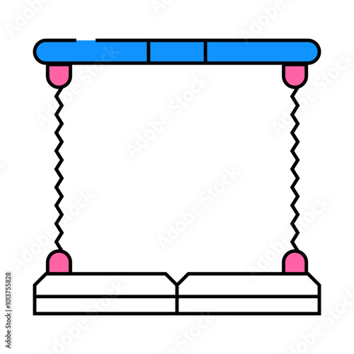 expander gym exercising tool line icon vector. expander gym exercising tool sign. isolated symbol illustration