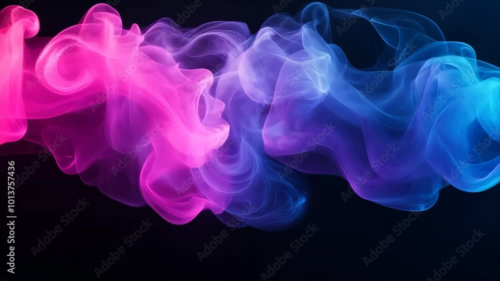 Colorful pink and blue smoke on black Colorful pink and blue smoke on black