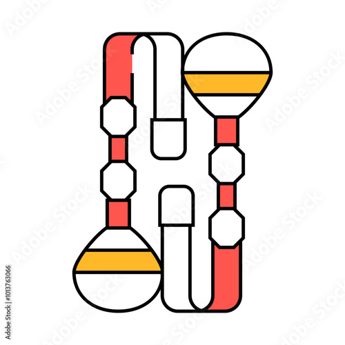 trx hinges gym equipment line icon vector. trx hinges gym equipment sign. isolated symbol illustration
