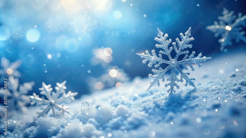 Serene Minimalist Winter Wallpaper Featuring Soft Snowflakes and a Tranquil Blue Background Serene Minimalist Winter Wallpaper Featuring Soft Snowflakes and a Tranquil Blue Background