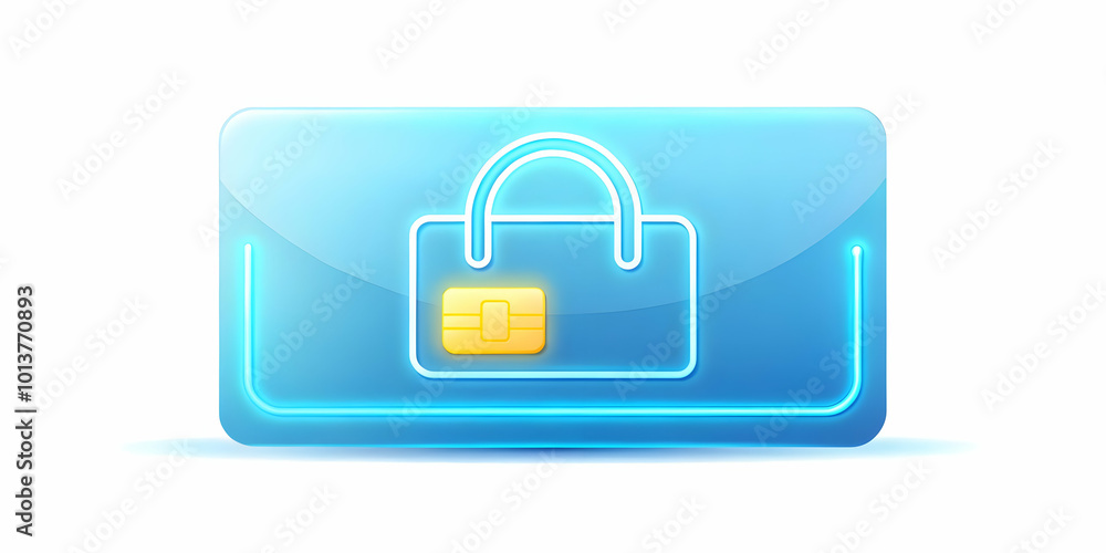 Flat Floating Glowing Credit Card and Shopping Bag Icon for Cyber Monday Retail Promotions - Vector Illustration Emphasizing Digital Transactions Flat Floating Glowing Credit Card and Shopping Bag Icon for Cyber Monday Retail Promotions - Vector Illustration Emphasizing Digital Transactions
