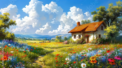 Summer landscape of the Pol...