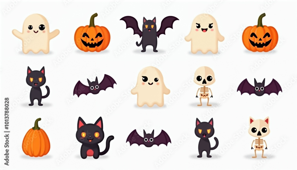 set of halloween pumpkins set of halloween pumpkins