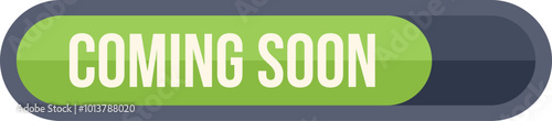 Green loading bar is showing the progress of something that is coming soon
