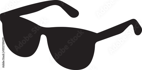 Smart sunglasses silhouette vector art, icon and graphics illustration using black color design