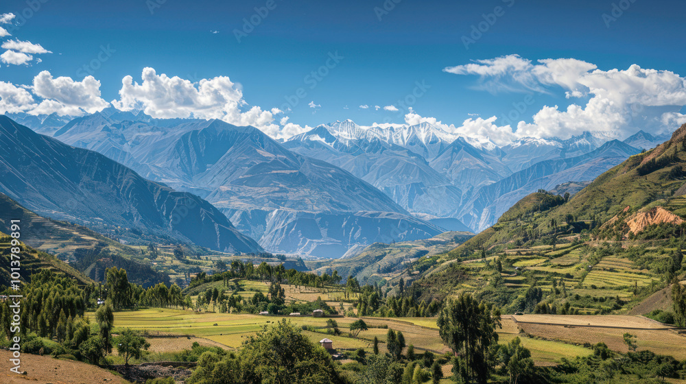 Obraz premium A breathtaking mountain vista in a lesser-known region, waiting to be discovered by adventurous travelers