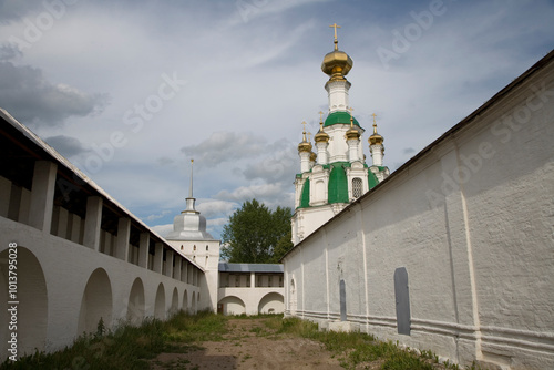 Russia Kostroma Ipatiev Monastery view on a cloudy summer day photo