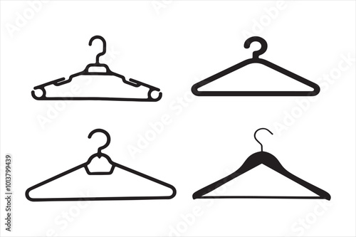 hand drawn illustration hanger set