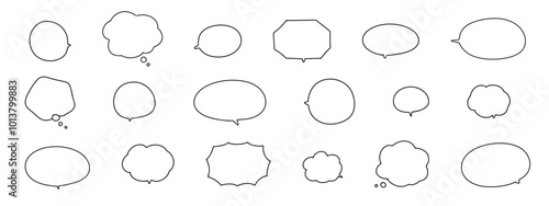 手書きのかわいい吹き出しセット