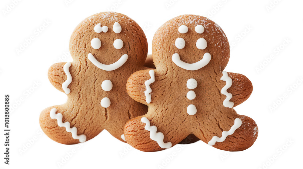 Festively Adorned Christmas Gingerbread Men, Perfect for Holiday Treats, Isolated on White, PNG File, Transparent Background Festively Adorned Christmas Gingerbread Men, Perfect for Holiday Treats, Isolated on White, PNG File, Transparent Background
