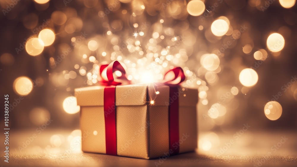 Gift, bokeh background Gift, bokeh background