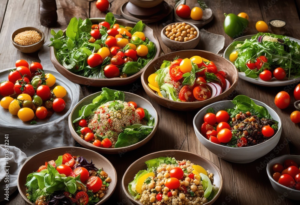 vibrant display fast fresh meals highlighting colorful ingredients enticing presentation side side comparison, bite, dish, cuisine, vegetable, fruit vibrant display fast fresh meals highlighting colorful ingredients enticing presentation side side comparison, bite, dish, cuisine, vegetable, fruit