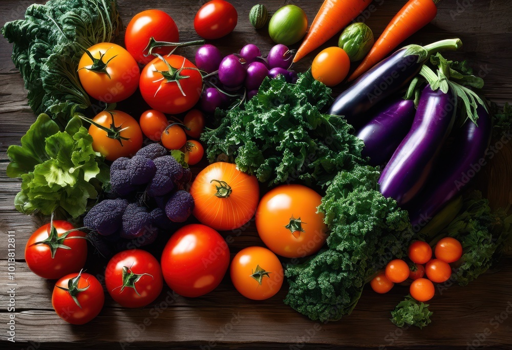 vibrant spectrum fresh ingredients showcased close rustic wooden table captivating eye natural colors textures, colorful, fruits, vegetables, herbs vibrant spectrum fresh ingredients showcased close rustic wooden table captivating eye natural colors textures, colorful, fruits, vegetables, herbs