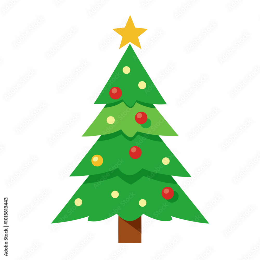 christmas tree vector on white christmas tree vector on white