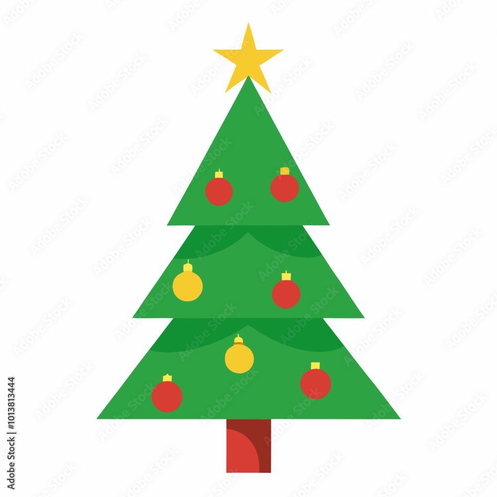 christmas tree vector on white christmas tree vector on white