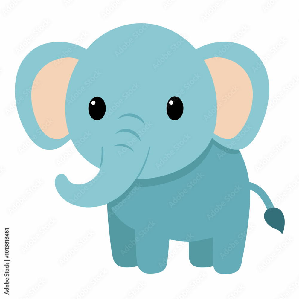 Fototapeta premium baby elephant vector art