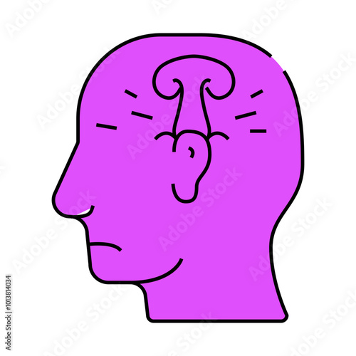 post war stress or explosion neurosis line icon vector. post war stress or explosion neurosis sign. isolated symbol illustration