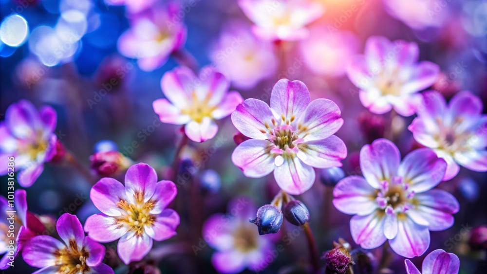 Close-up of vibrant pink and white flowers with a soft, blurred background. Close-up of vibrant pink and white flowers with a soft, blurred background.