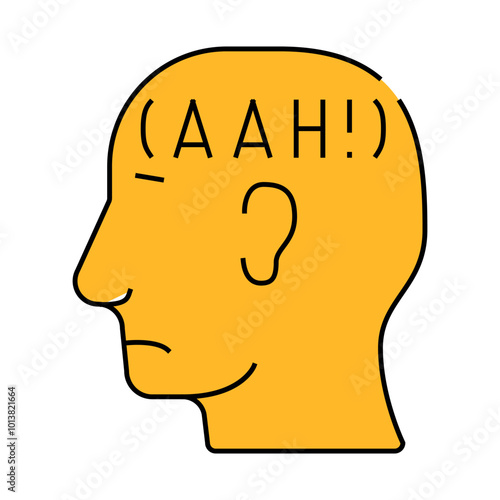 panic disorder line icon vector. panic disorder sign. isolated symbol illustration