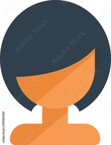 Female avatar icon showing the head and shoulders of a person with dark hair