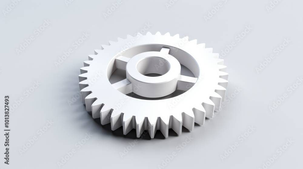 A large white metal gear on a white background. Neural network ai generated art A large white metal gear on a white background. Neural network ai generated art