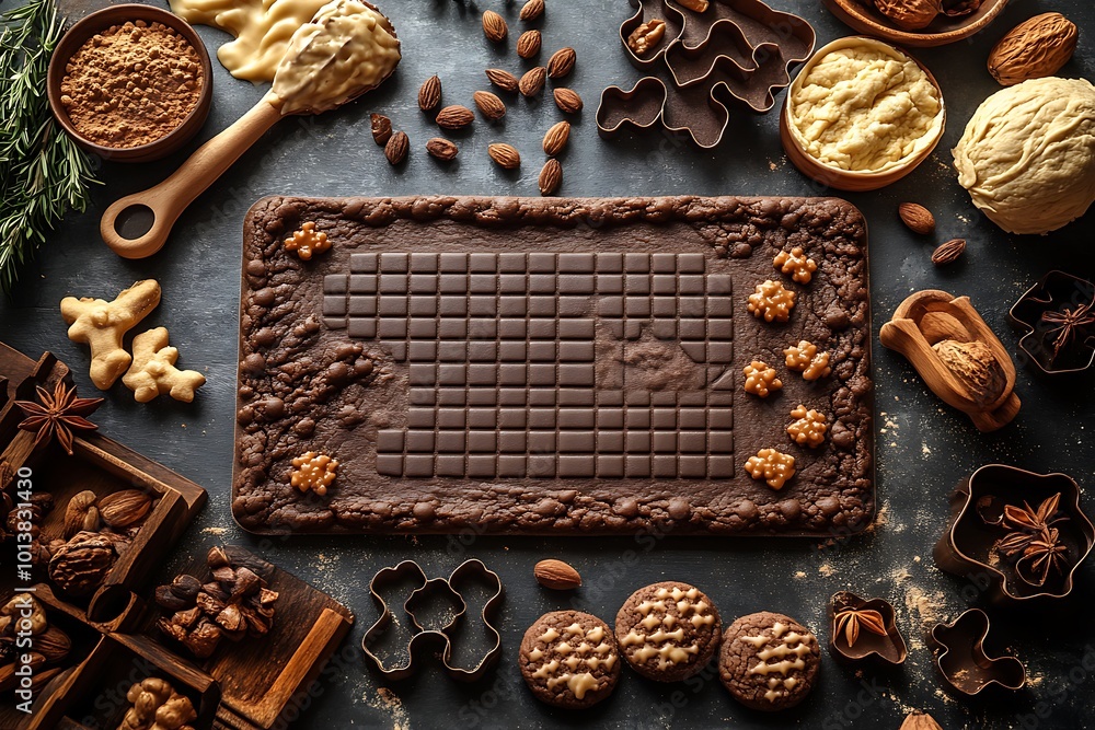 Chocolate Brownie with Nuts and Almonds Chocolate Brownie with Nuts and Almonds