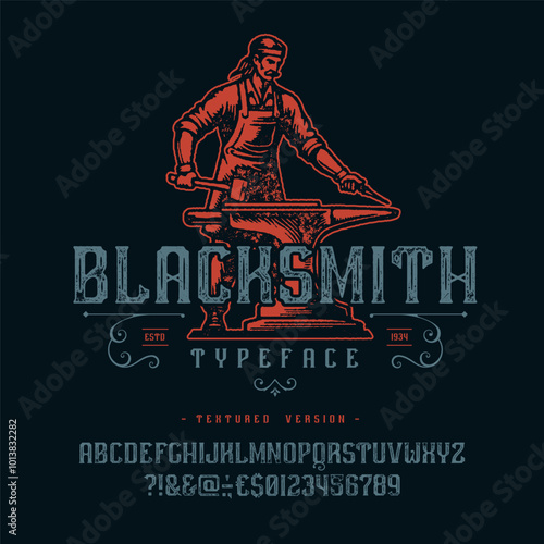 Font Blacksmith. Vintage typeface design