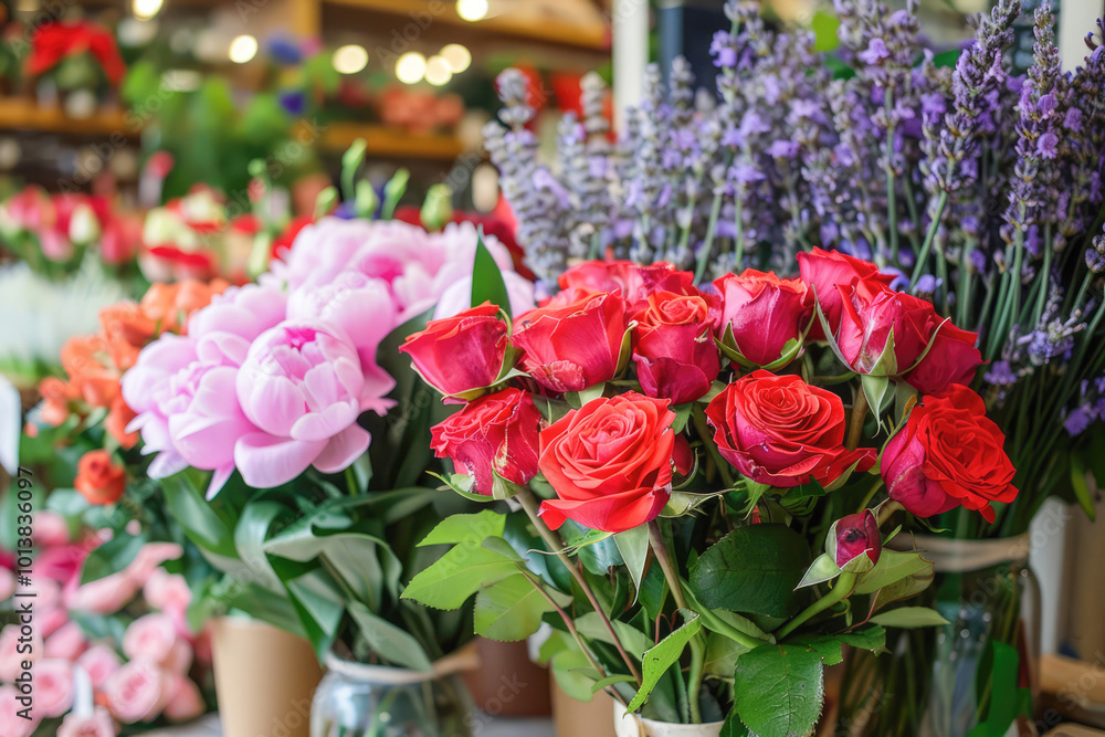 A vibrant bouquet of roses in various colors, highlighting the beauty of fresh floral arrangements for special celebrations