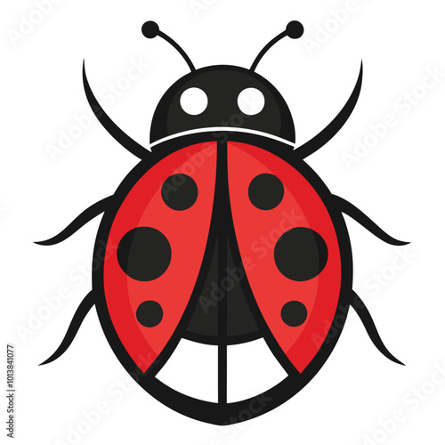 ladybug logo icon silhouette isolated on white 