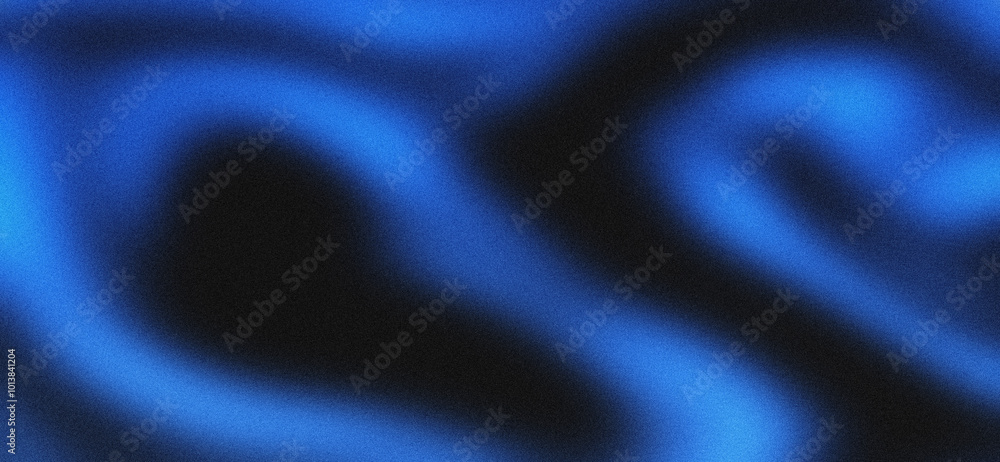 Blurred background of black blue waves with grainy texture Blurred background of black blue waves with grainy texture