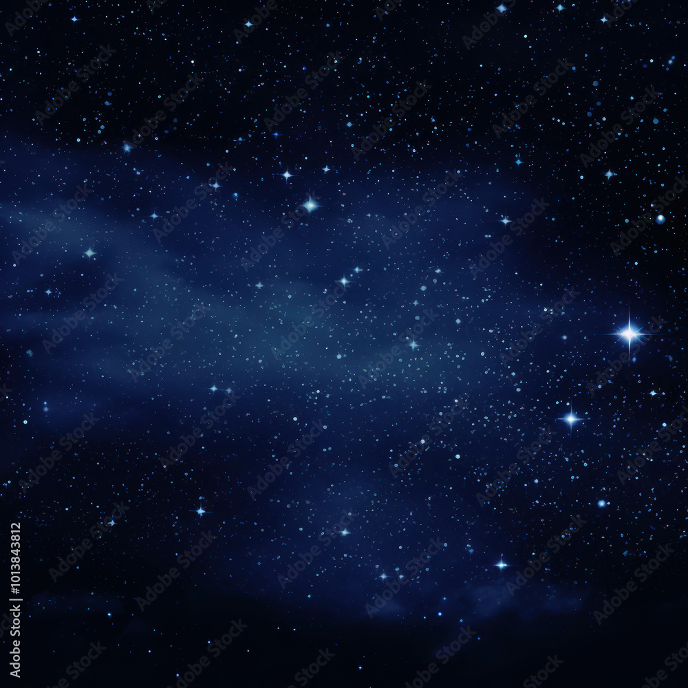 Fototapeta premium Dark Starry Night Sky with Twinkling Stars