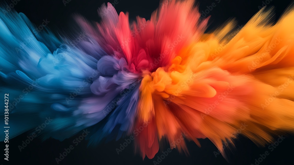 A burst of colorful fibers shooting from a central point, creating a dynamic explosion of textures Fiber explosion, Dynamic textures A burst of colorful fibers shooting from a central point, creating a dynamic explosion of textures Fiber explosion, Dynamic textures