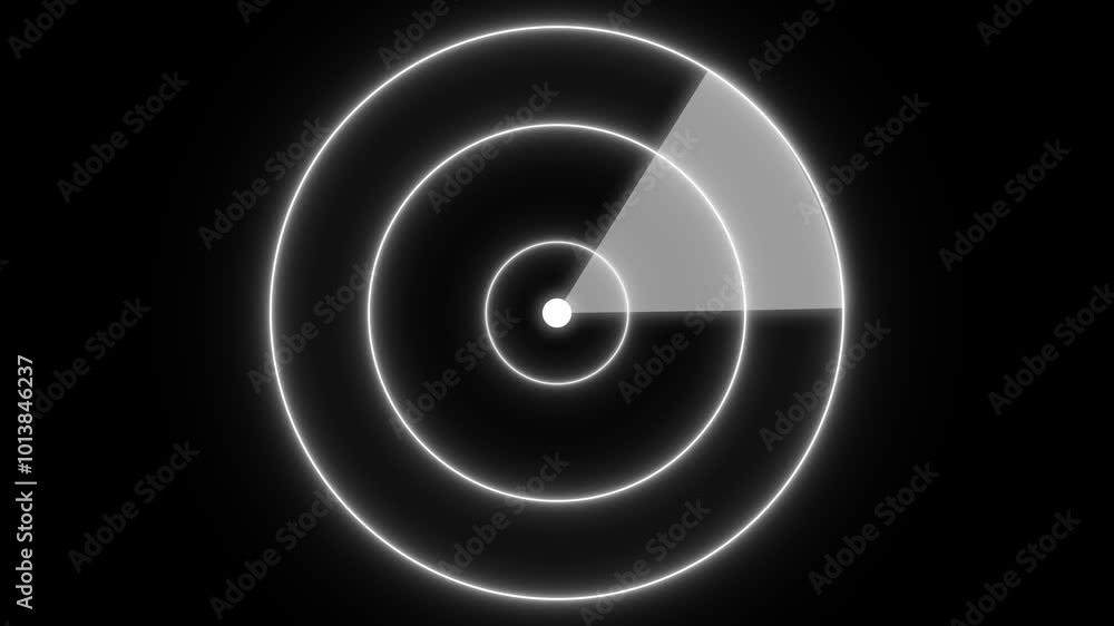 Bright neon radar animation screen and a black background. 4k animation. Bright neon radar animation screen and a black background. 4k animation.